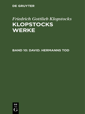 cover image of David. Hermanns Tod